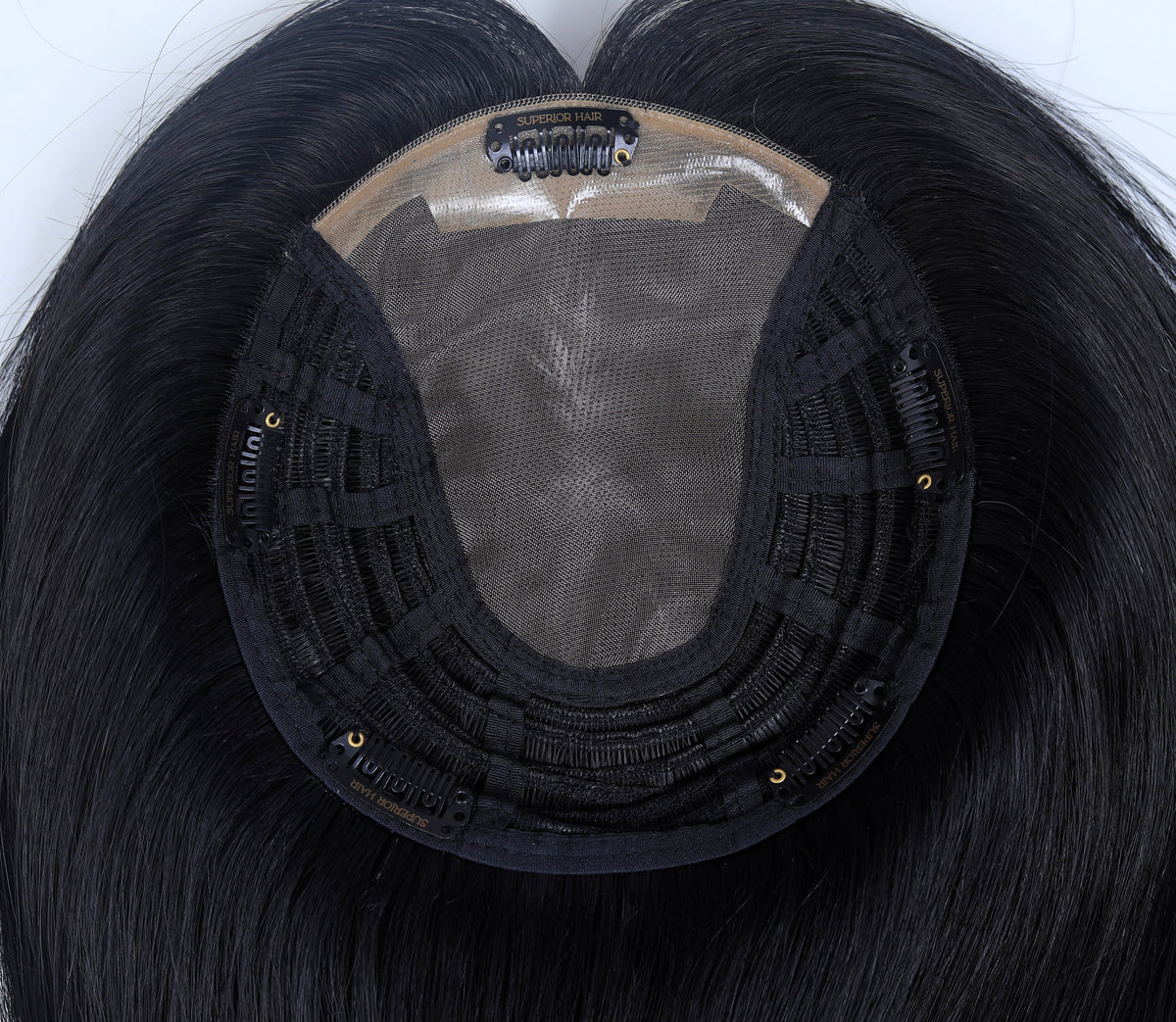 #1 Jet Black Hair Topper With Invisible Wire (65g)