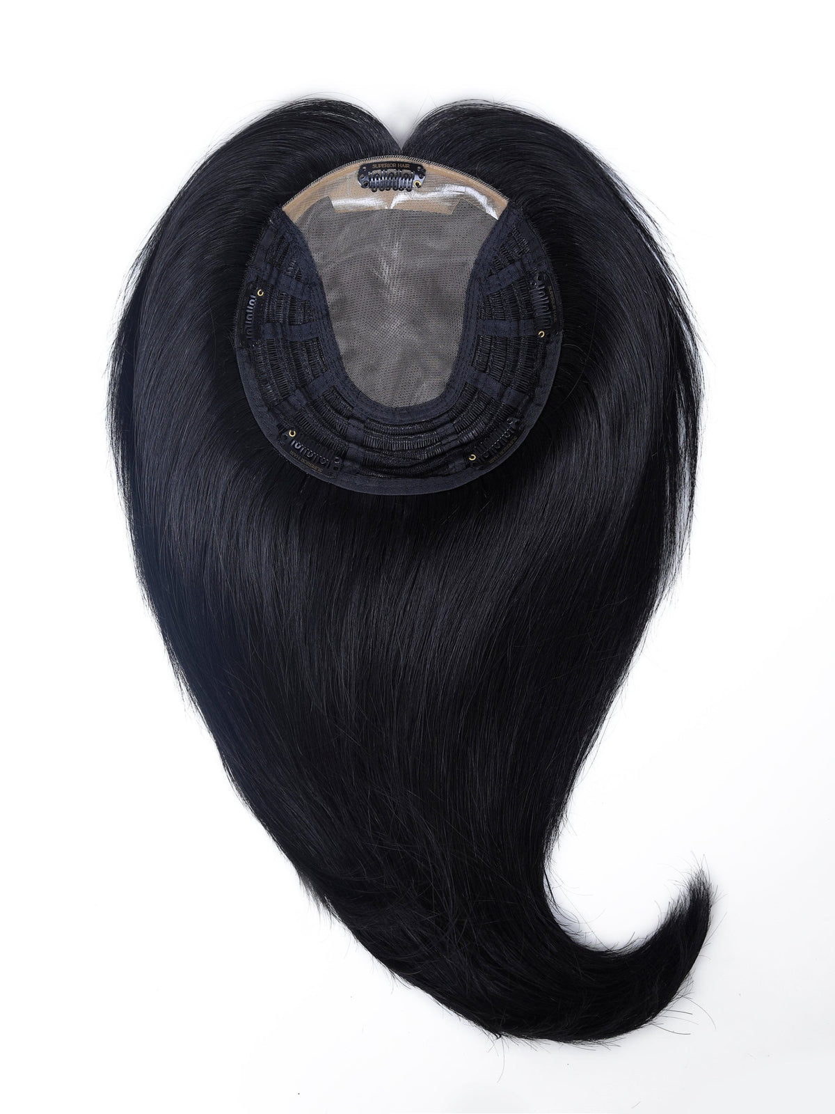 #1 Jet Black Hair Topper With Invisible Wire (65g)
