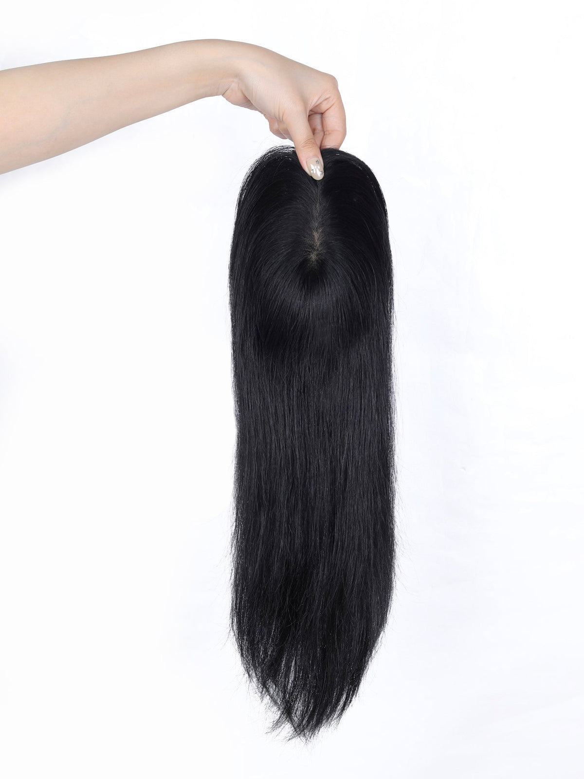 #1 Jet Black Hair Topper With Invisible Wire (65g)