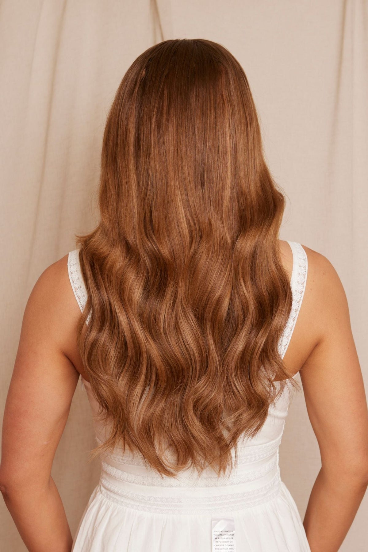 #Chestnut Brown Highlights Flat Weft Extensions
