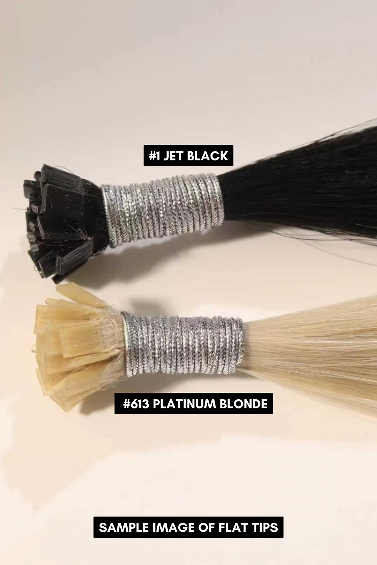 #Arctic Blonde Balayage Flat Tip Extensions