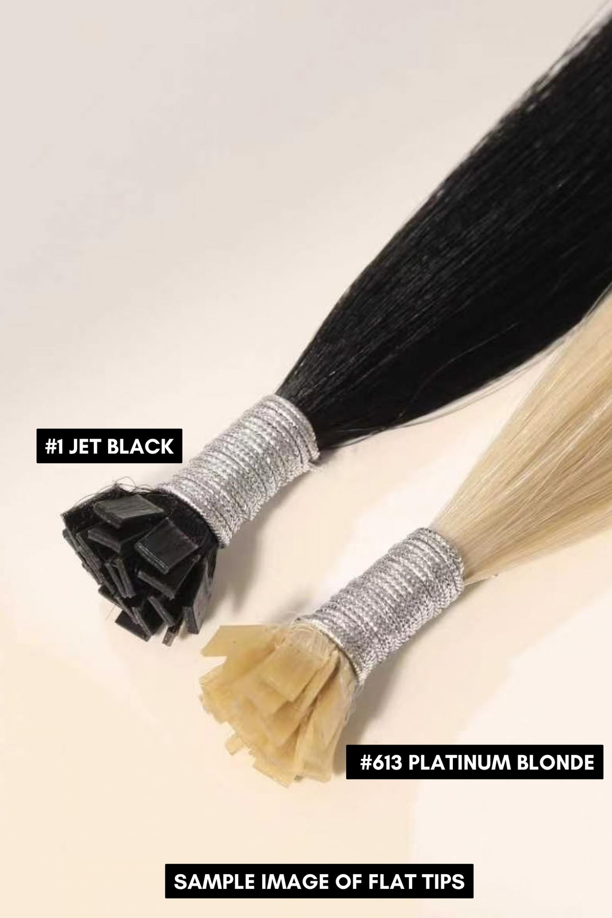 #Arctic Blonde Balayage Flat Tip Extensions