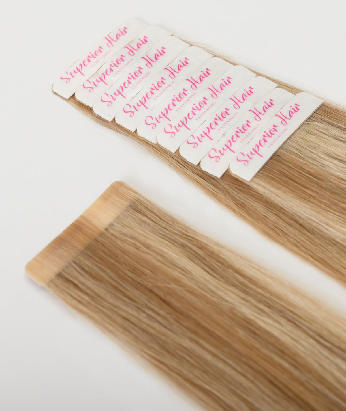 #16/22 Caramel Light Blonde Mix Ultra Seamless Tape In Hair Extensions