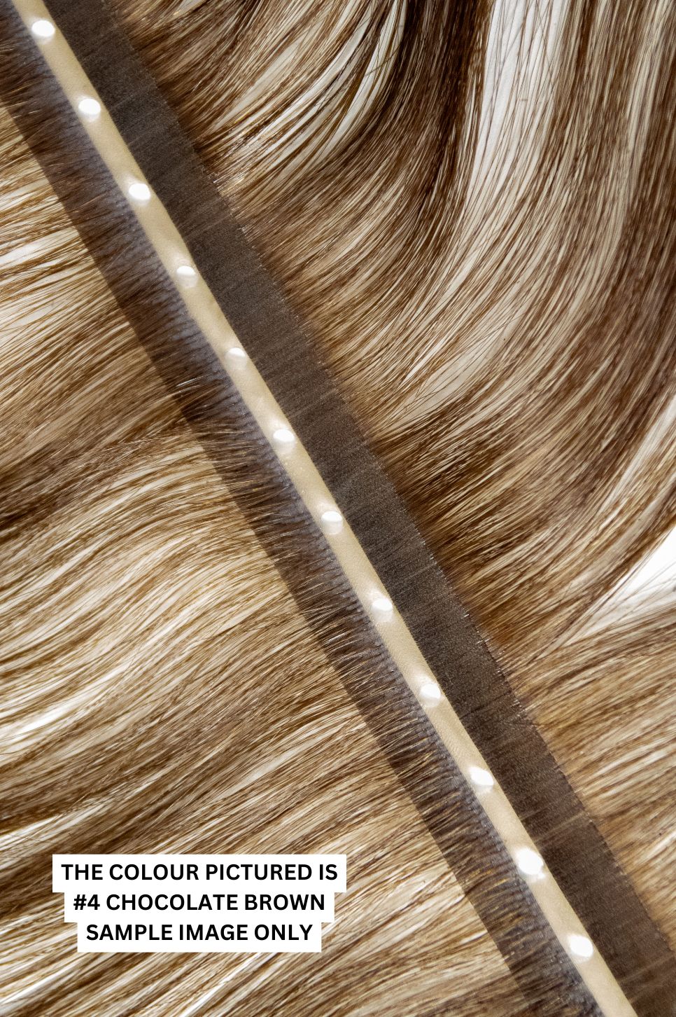 #8 Natural Light Brown Invisible (PU) Hole Weft Extensions