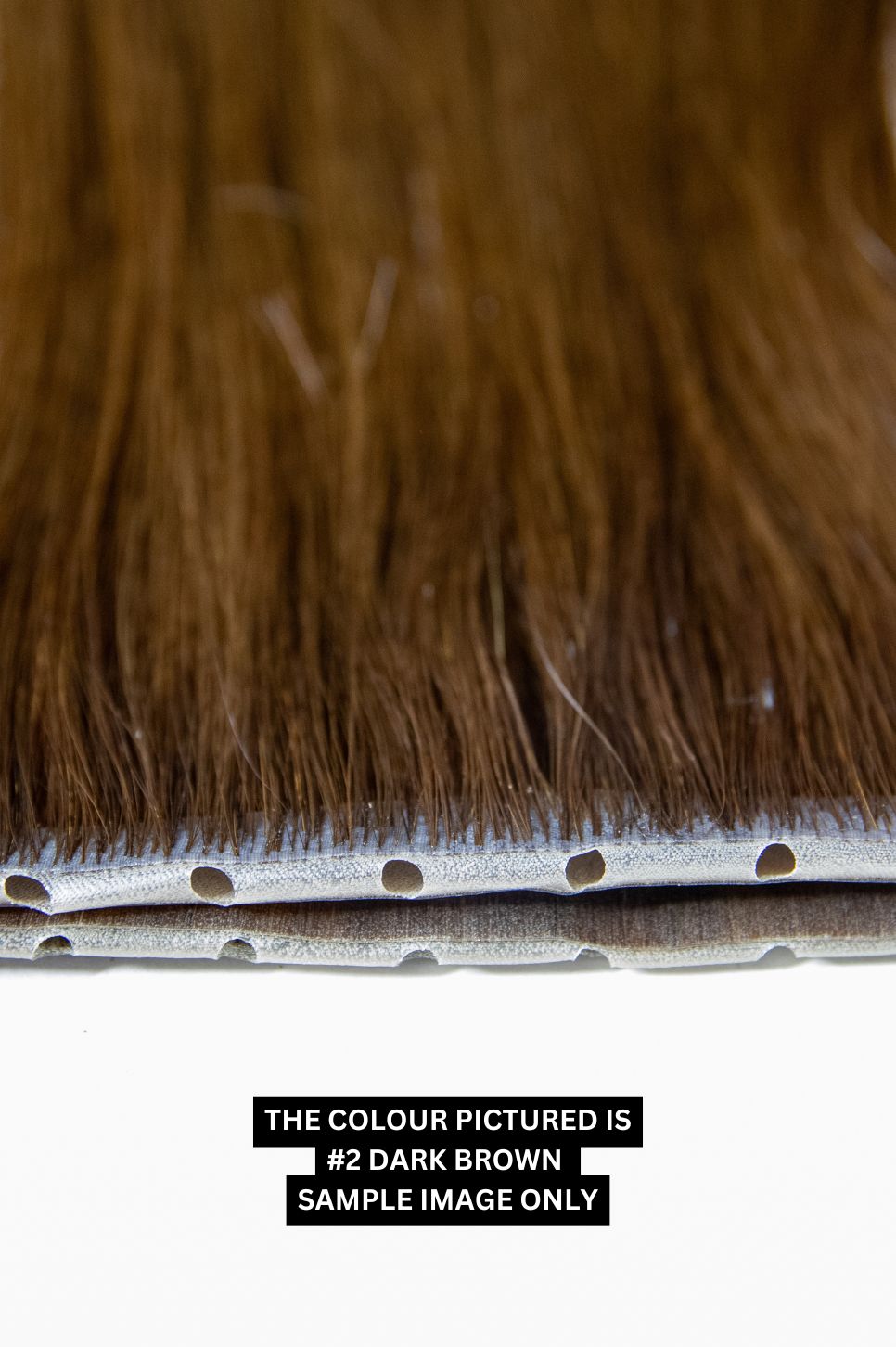 #Dark Ash Brown Balayage Invisible (PU) Hole Weft Extensions