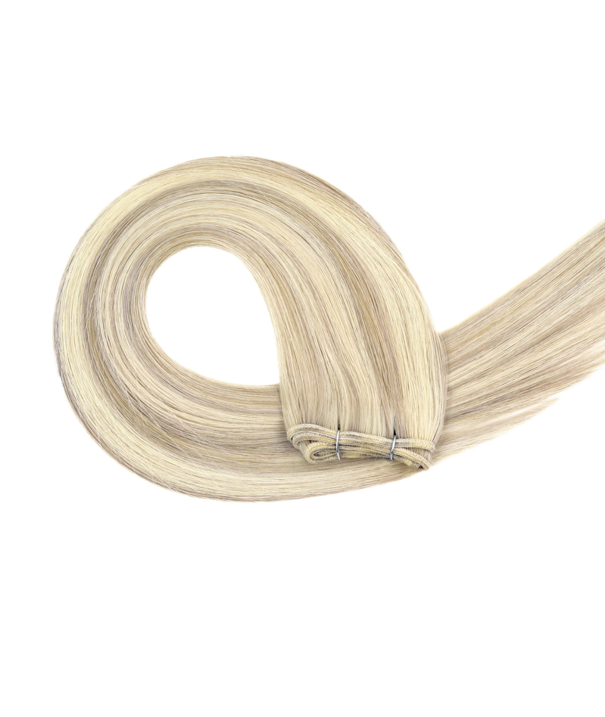#18/60 Pearl Ash Blonde Highlights Traditional Weft Hair Extensions