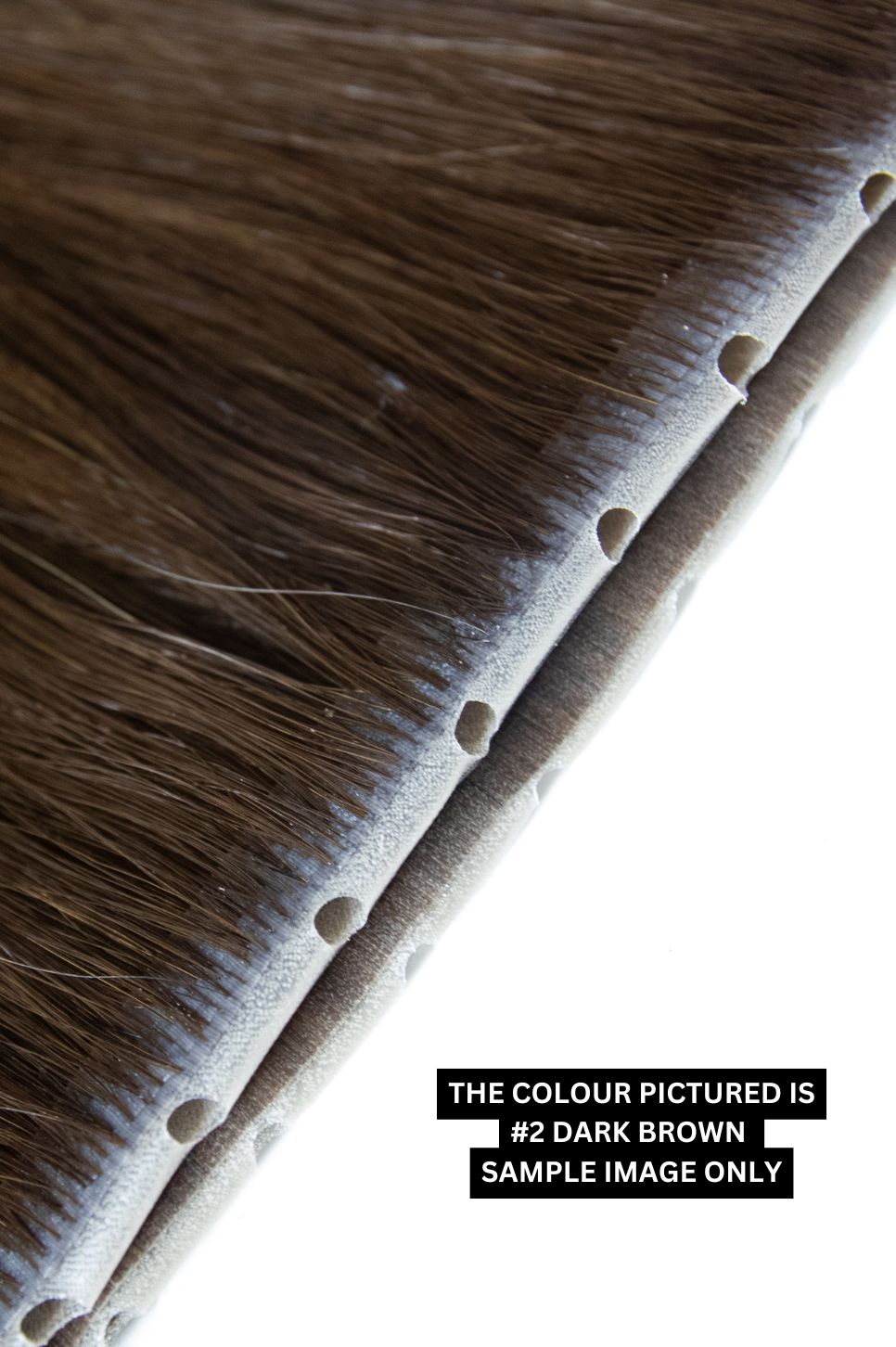 #Chestnut Brown Highlights Invisible (PU) Hole Weft Extensions