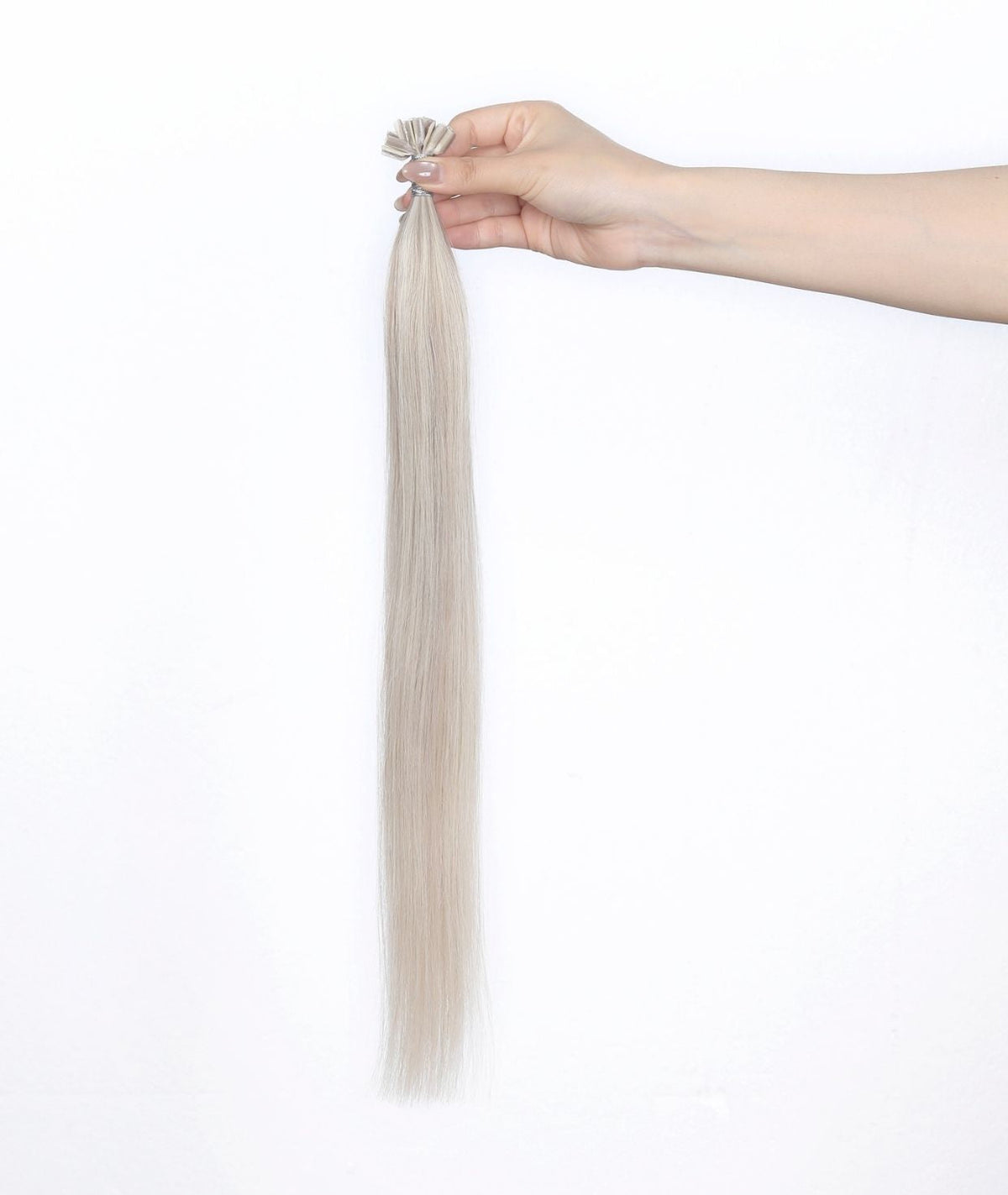 #18/60 Pearl Ash Blonde Highlights Keratin Bond Hair Extensions