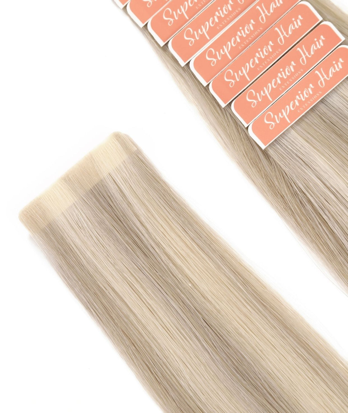 #18/60 Pearl Ash Blonde HL Invisi Tape Hair Extensions