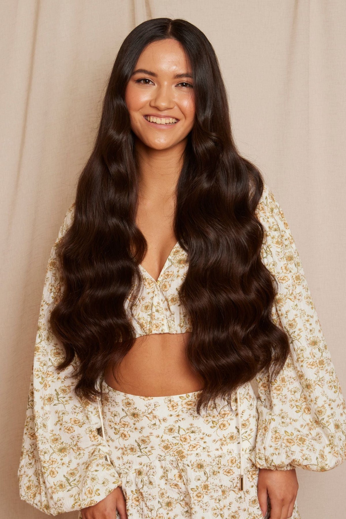 #1BL Darkest Brown Flat Tip Extensions