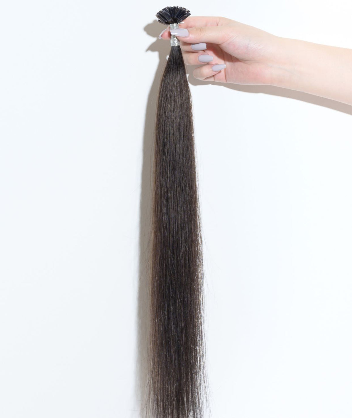 #1BL Darkest Brown Keratin Bond Hair Extensions