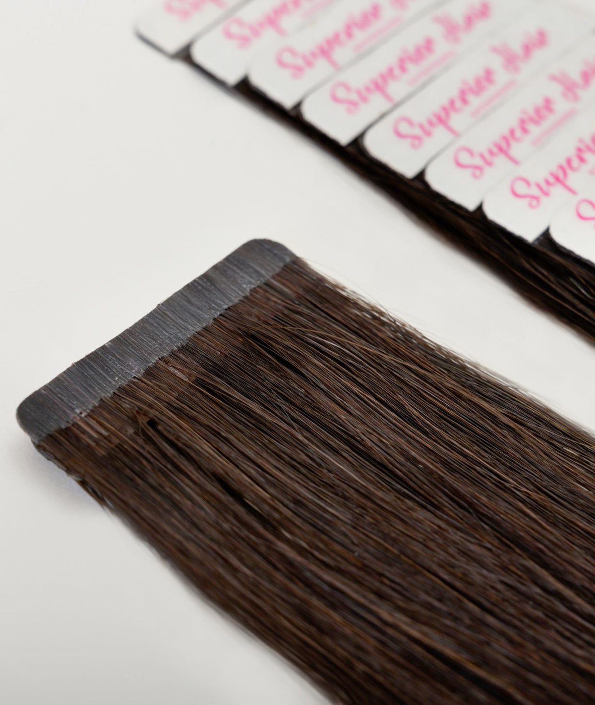 #1BL Darkest Brown Ultra Seamless Tape In Hair Extensions
