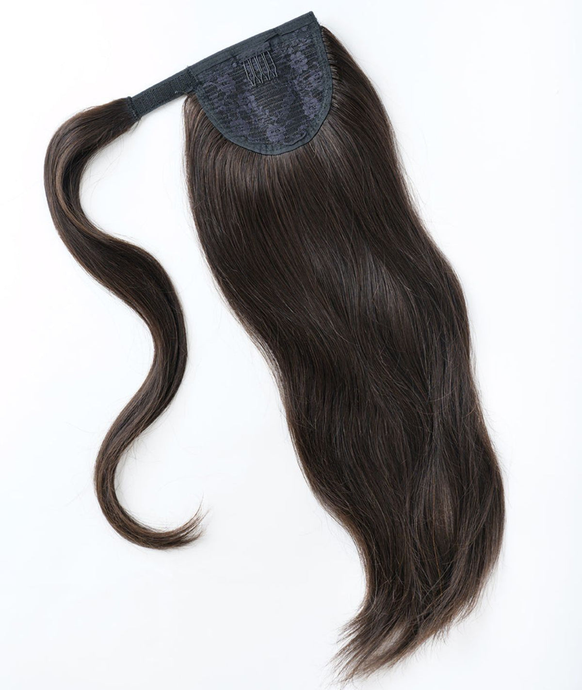 #1BL Darkest Brown Ponytail Hair Extensions