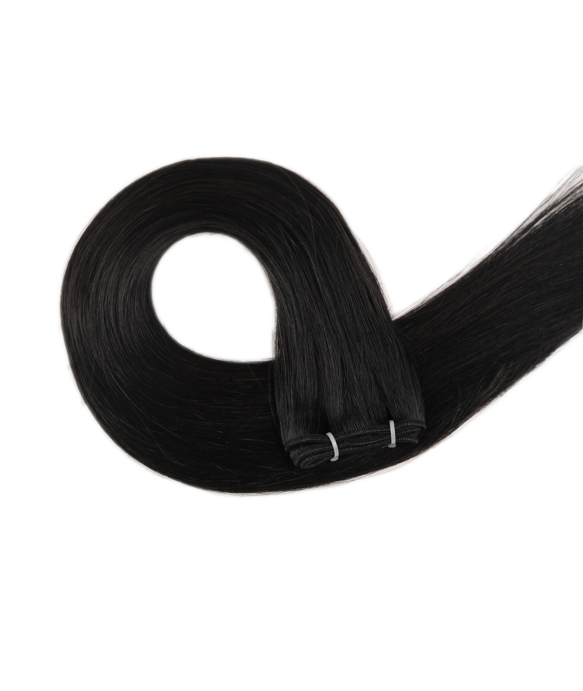 #1B Off-Black Traditional Weft Hair Extensions