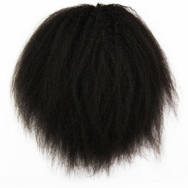 curly hair type, high ponytail with extensions