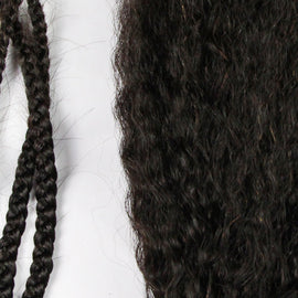 easy hairstyles braids, Kinky Blow-out Closures