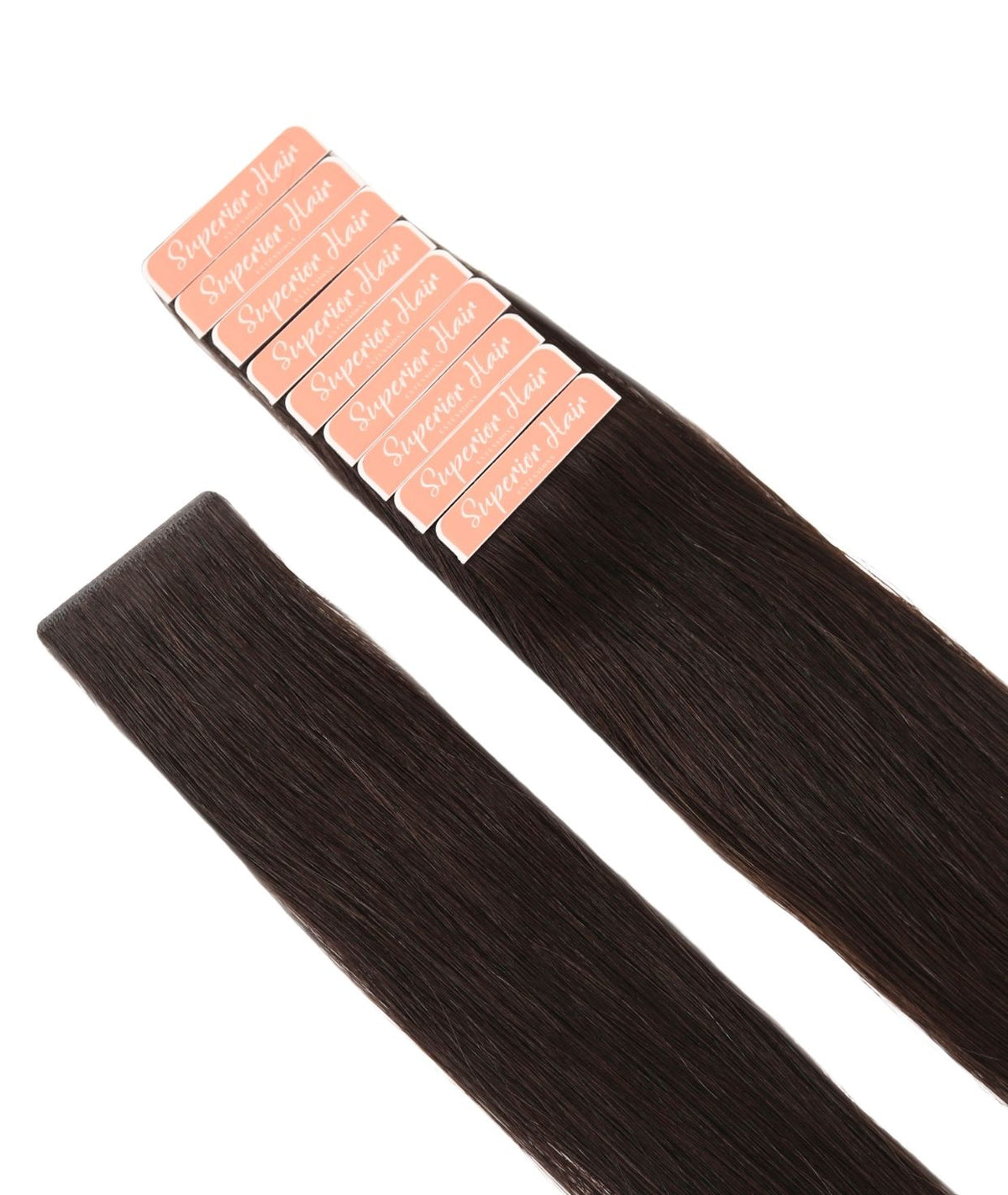 #2 Dark Brown Invisi Tape Hair Extensions