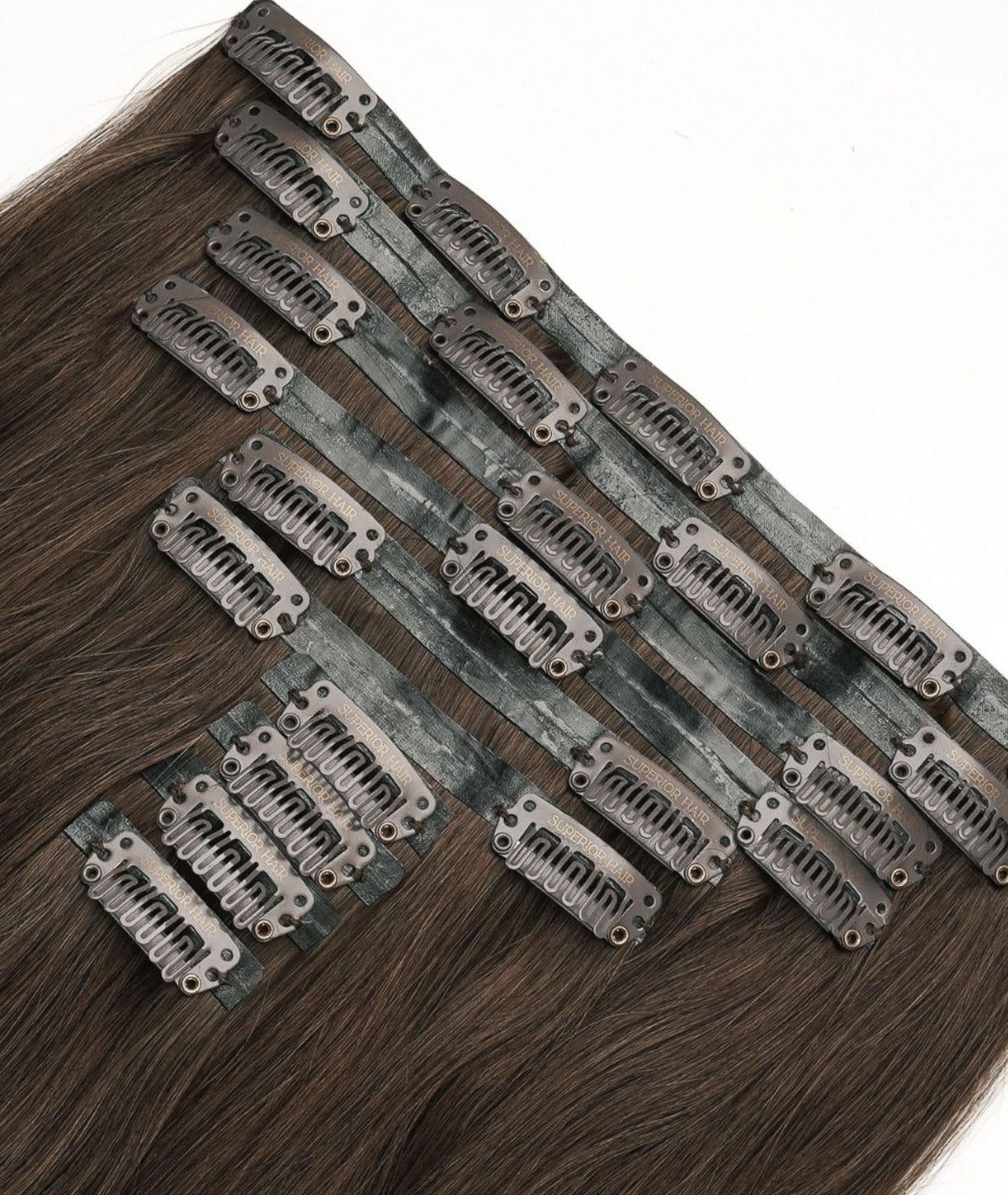 #2 Dark Brown Seamless Clip In Hair Extensions