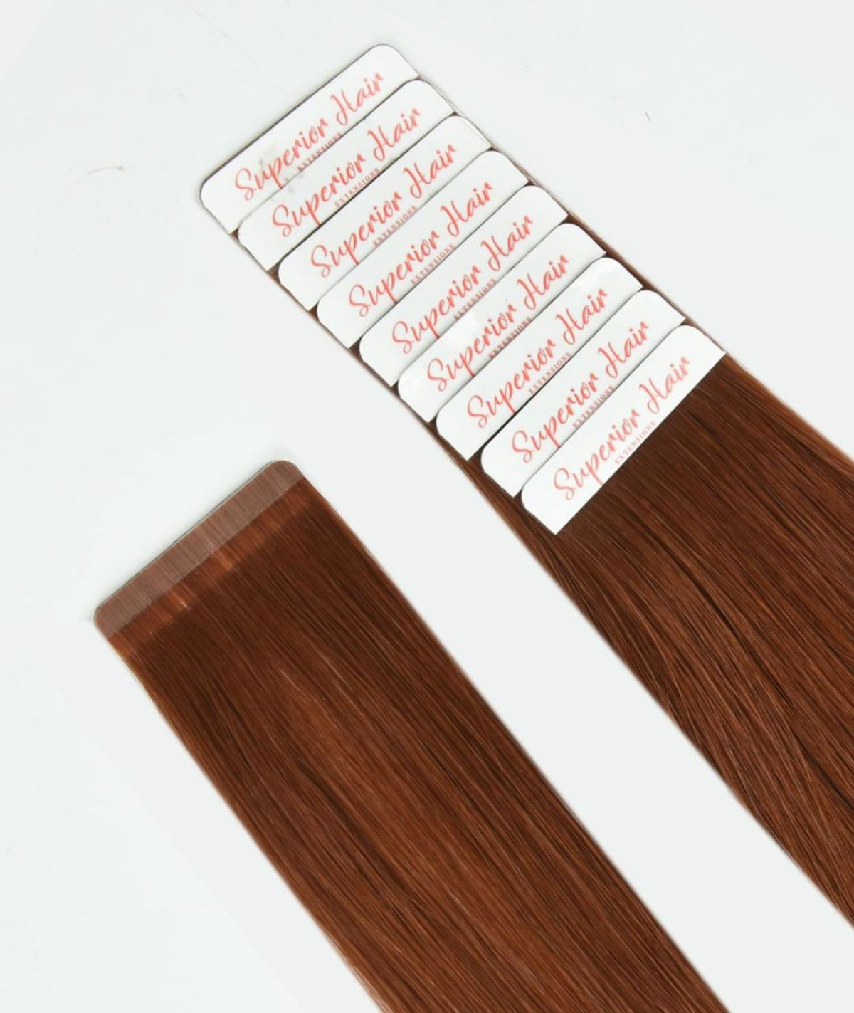 #33 Auburn Ultra Seamless Tape In Hair Extensions