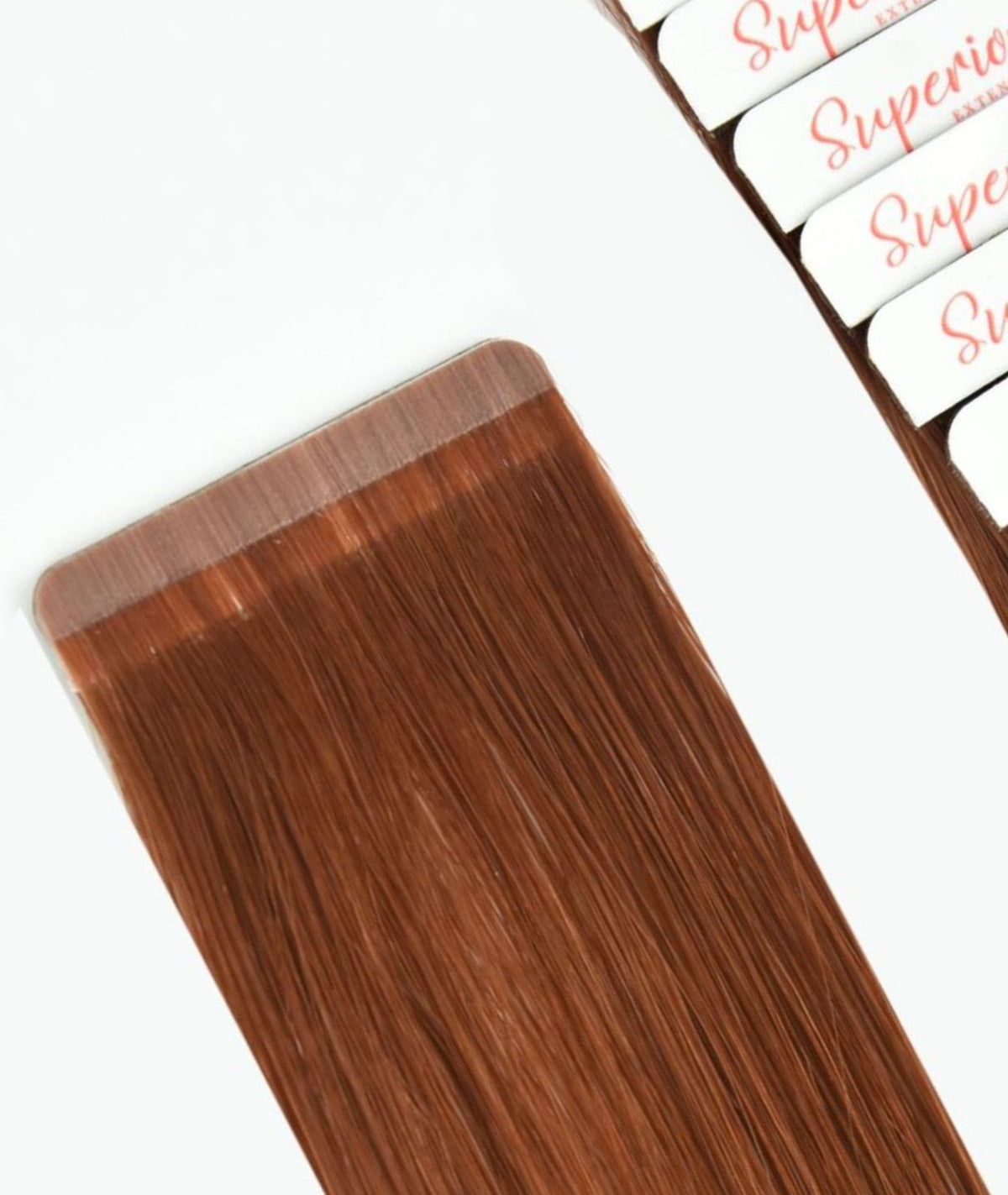 #33 Auburn Ultra Seamless Tape In Hair Extensions