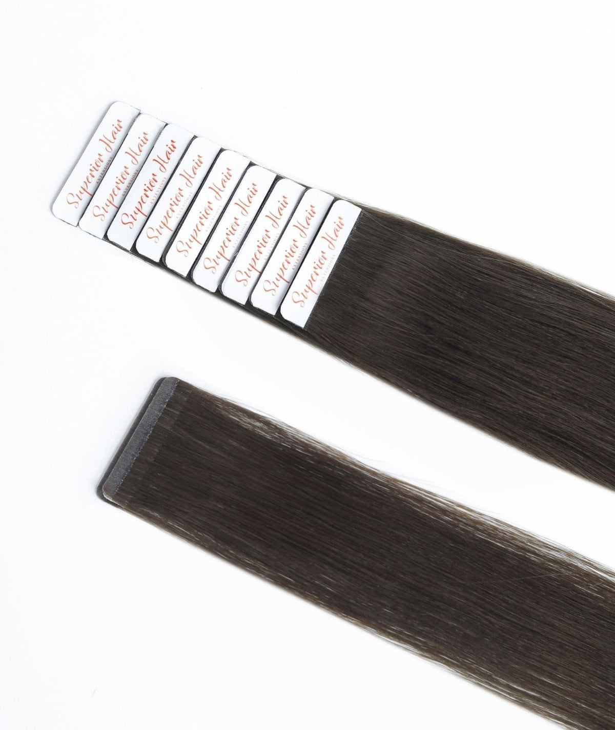 #4A Medium Ash Brown Ultra Seamless Tape In Hair Extensions