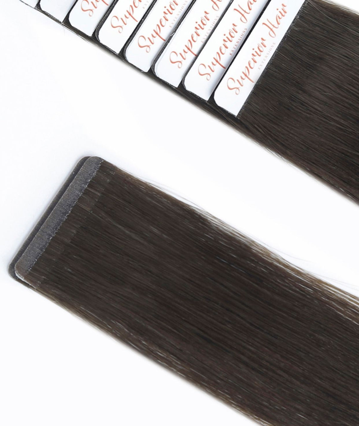 #4A Medium Ash Brown Ultra Seamless Tape In Hair Extensions