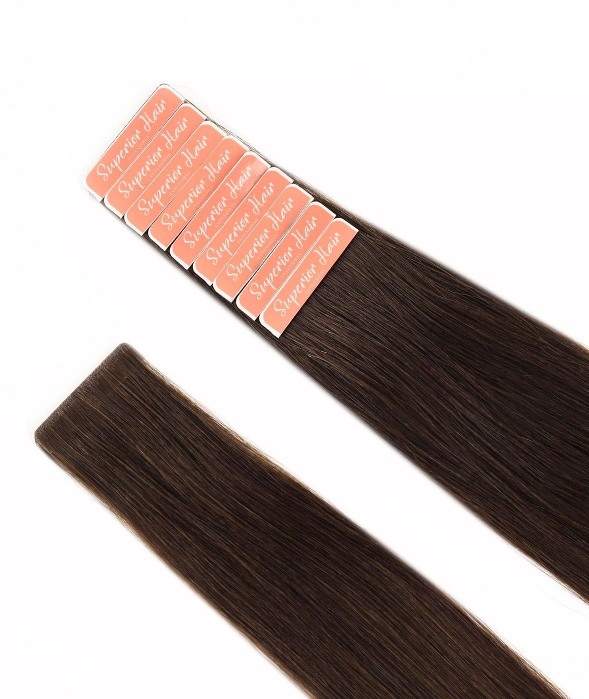#4 Chocolate Brown Invisi Tape Hair Extensions