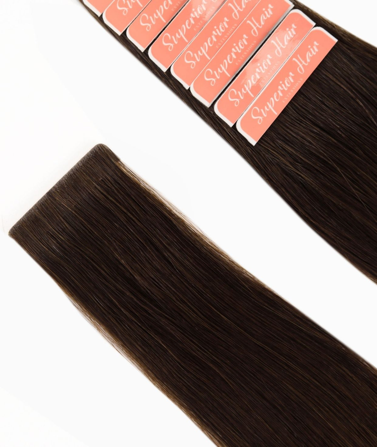 #4 Chocolate Brown Invisi Tape Hair Extensions