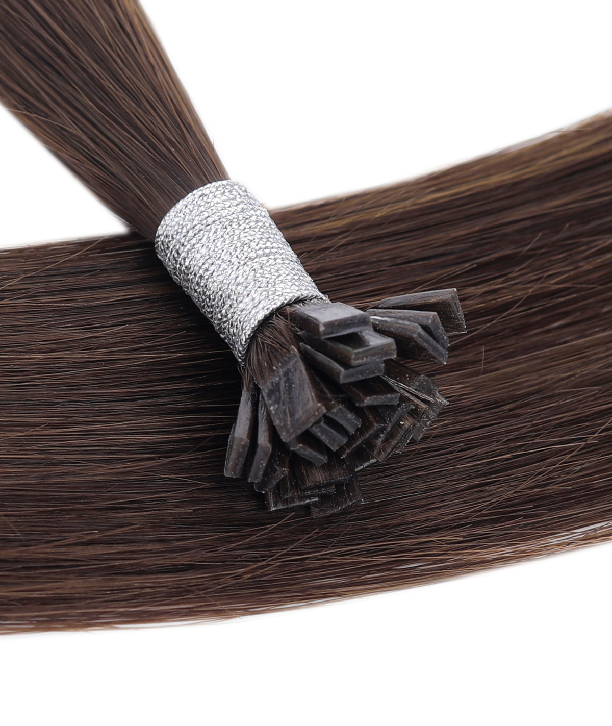 #4 Chocolate Brown Flat Tip Keratin Bond Hair Extensions
