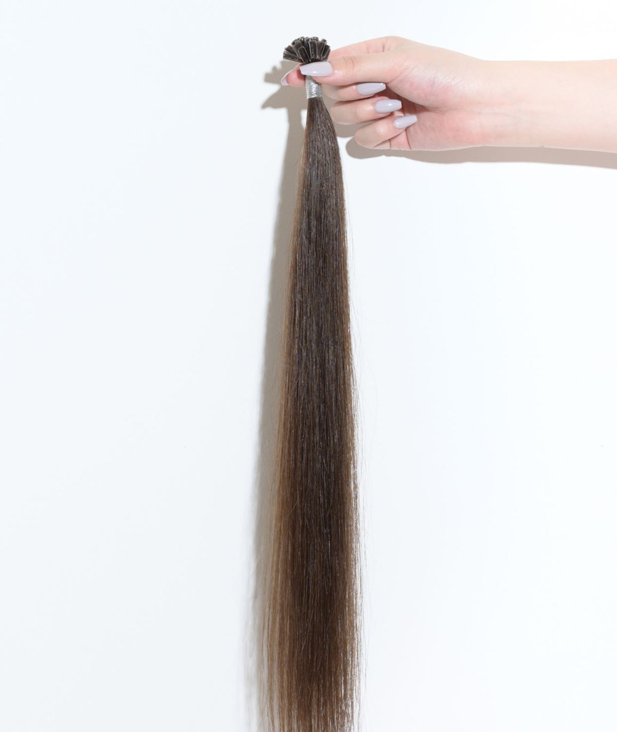 #4 Chocolate Brown Keratin Bond Hair Extensions