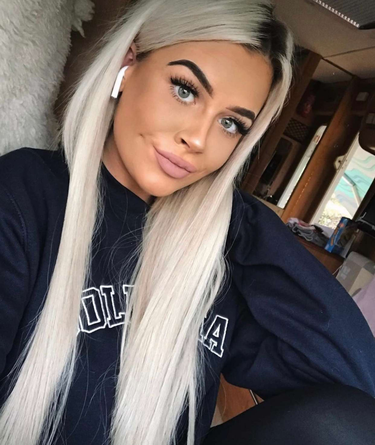 #60 Whitest Ash Blonde Ponytail Hair Extensions