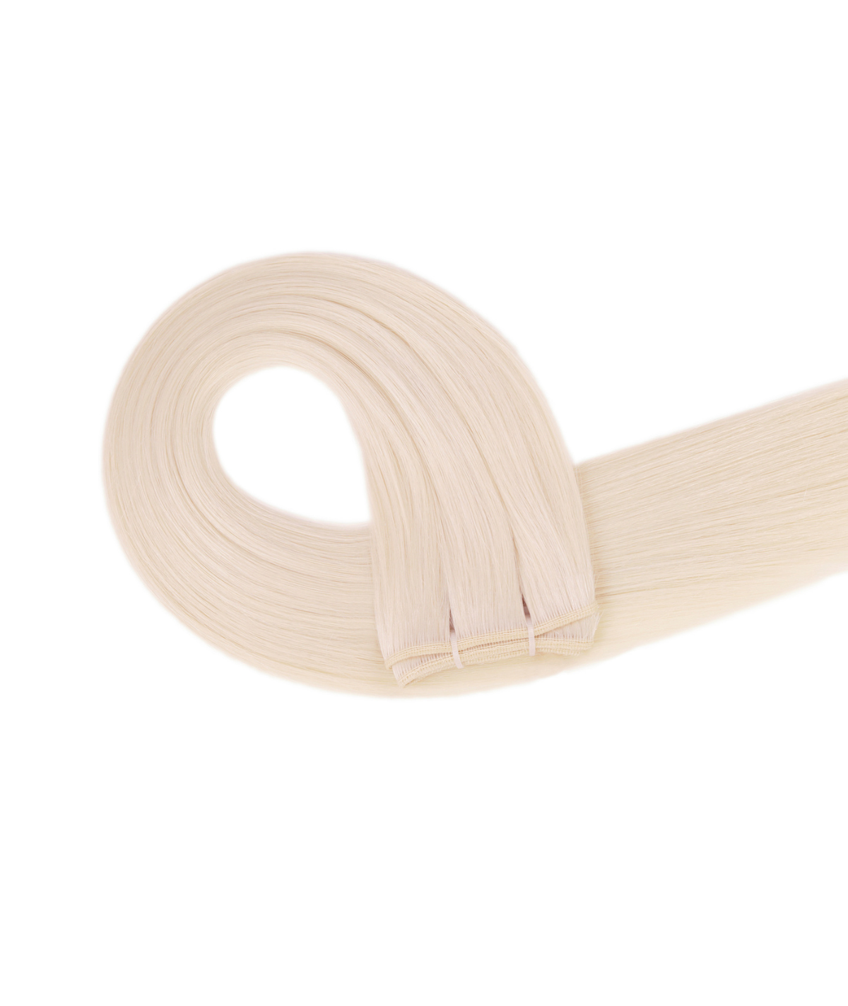 #60 Whitest Ash Blonde Traditional Weft Hair Extensions