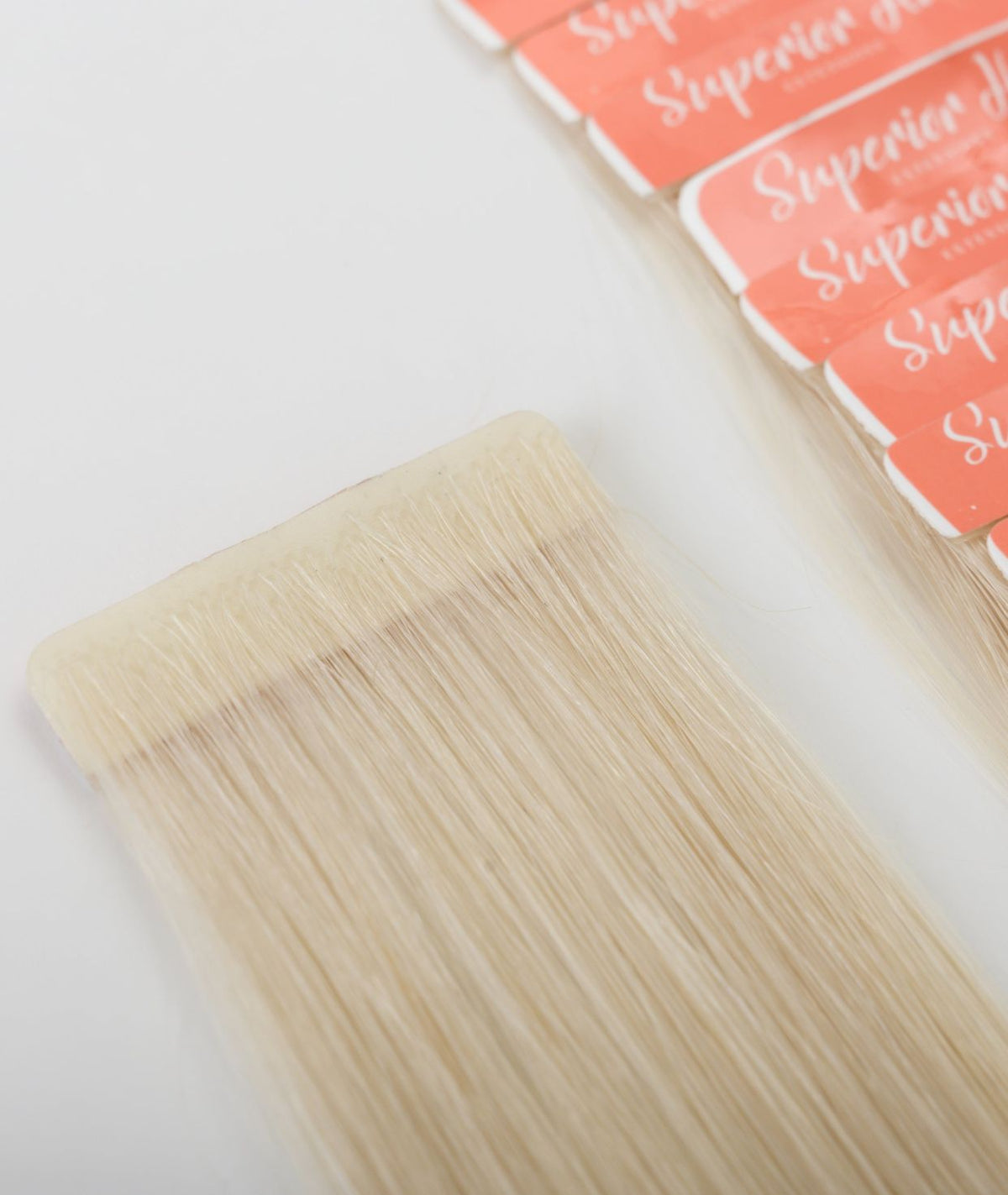 #60 Whitest Ash Blonde Invisi Tape Hair Extensions