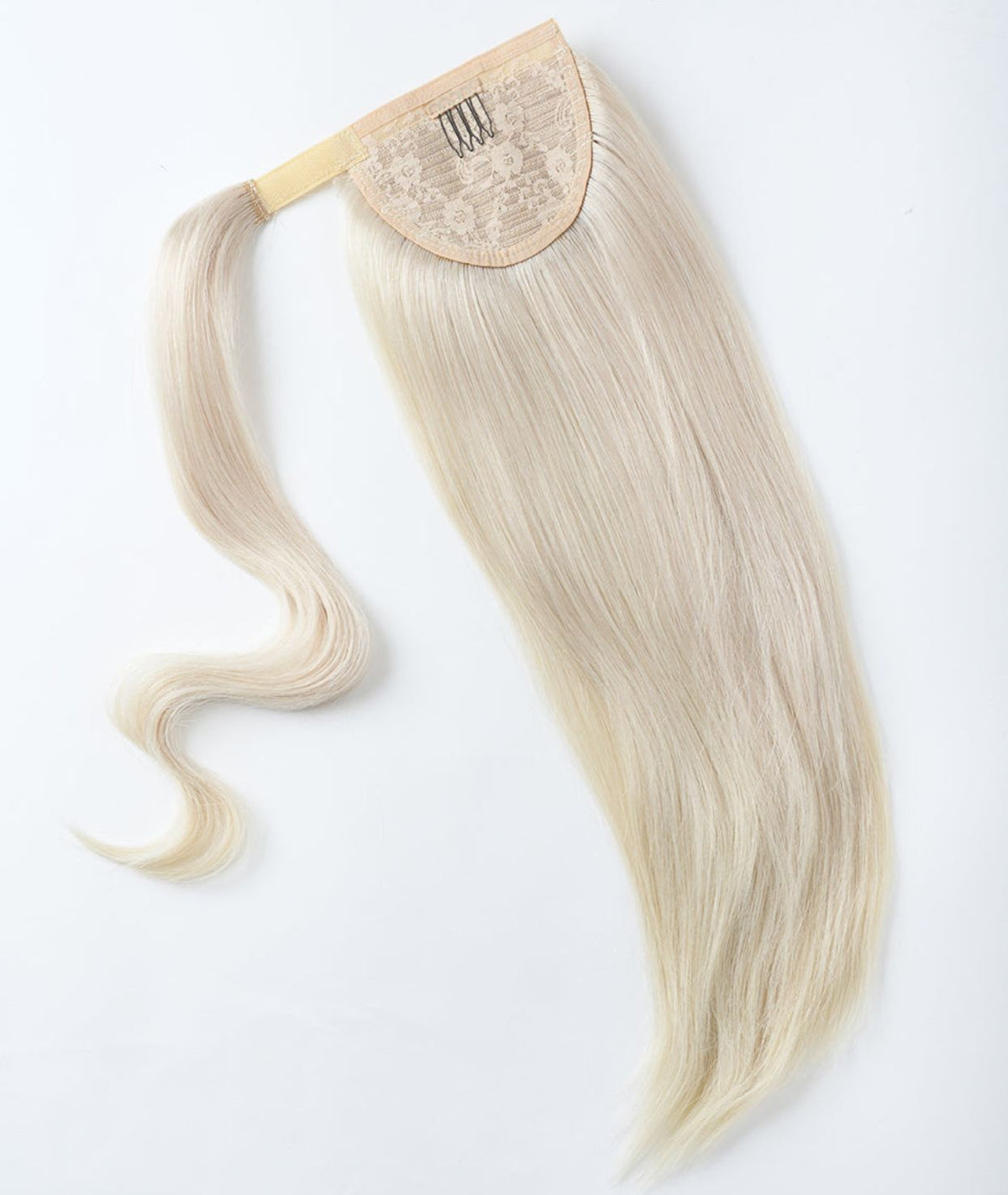 #60 Whitest Ash Blonde Ponytail Hair Extensions