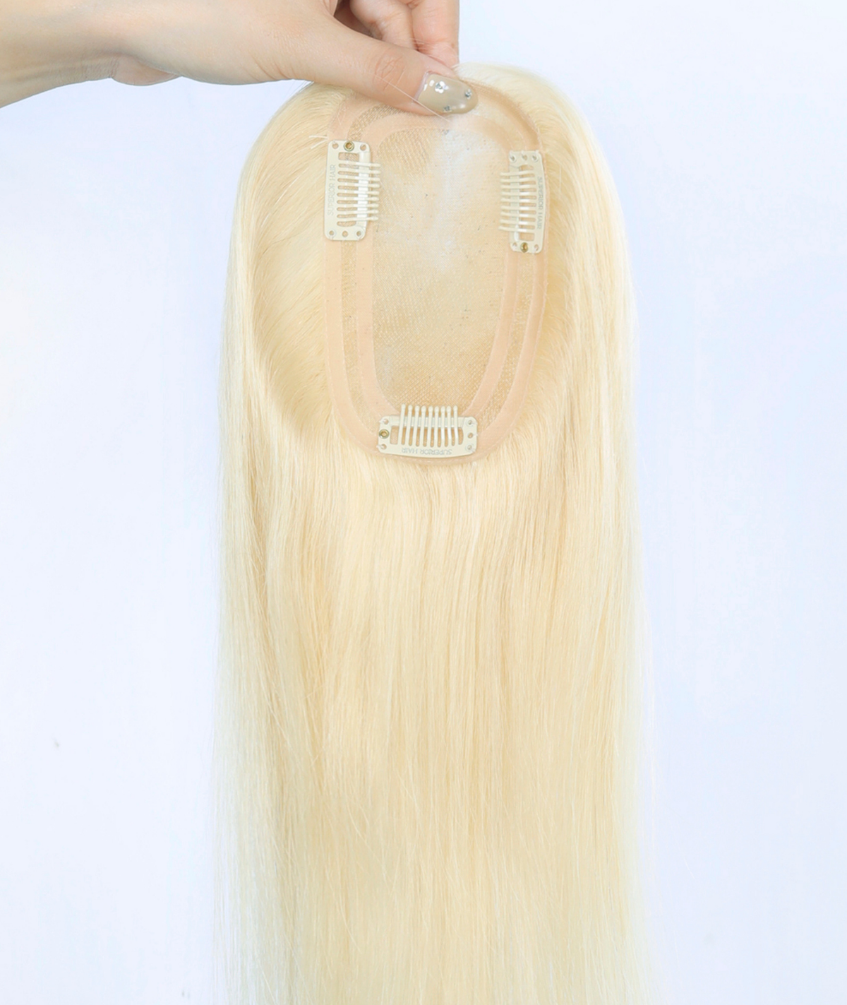 #613 Platinum Blonde Highlights Women's Lite Hair Topper (NEW)
