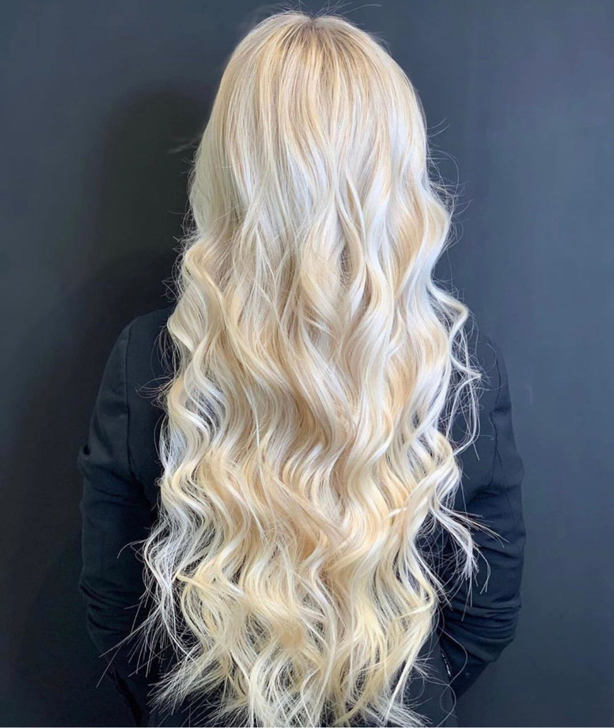 #613 Platinum Blonde Seamless Clip In Hair Extensions