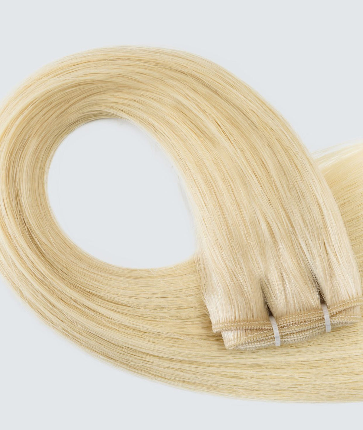 #613 Platinum Blonde Traditional Weft Hair Extensions
