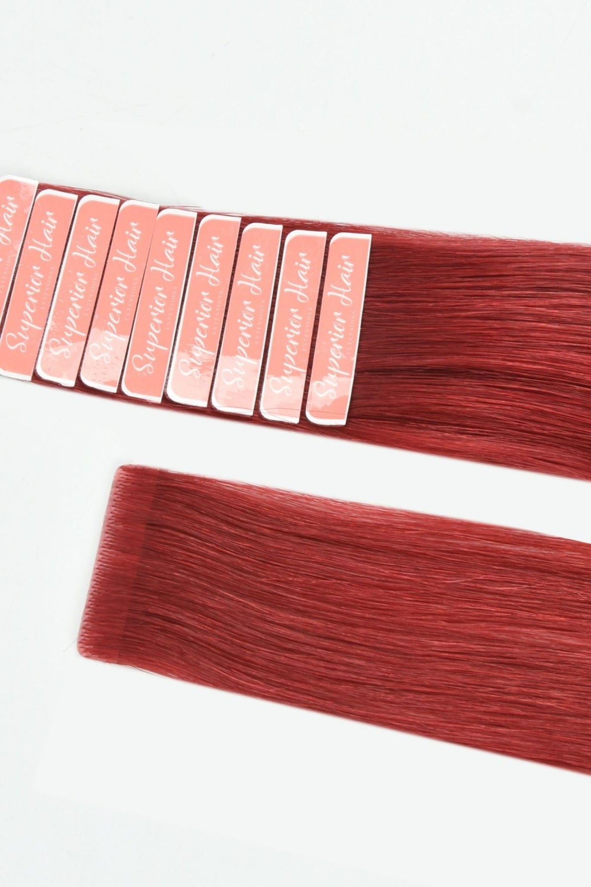 #6R Red Invisi Tape Hair Extensions