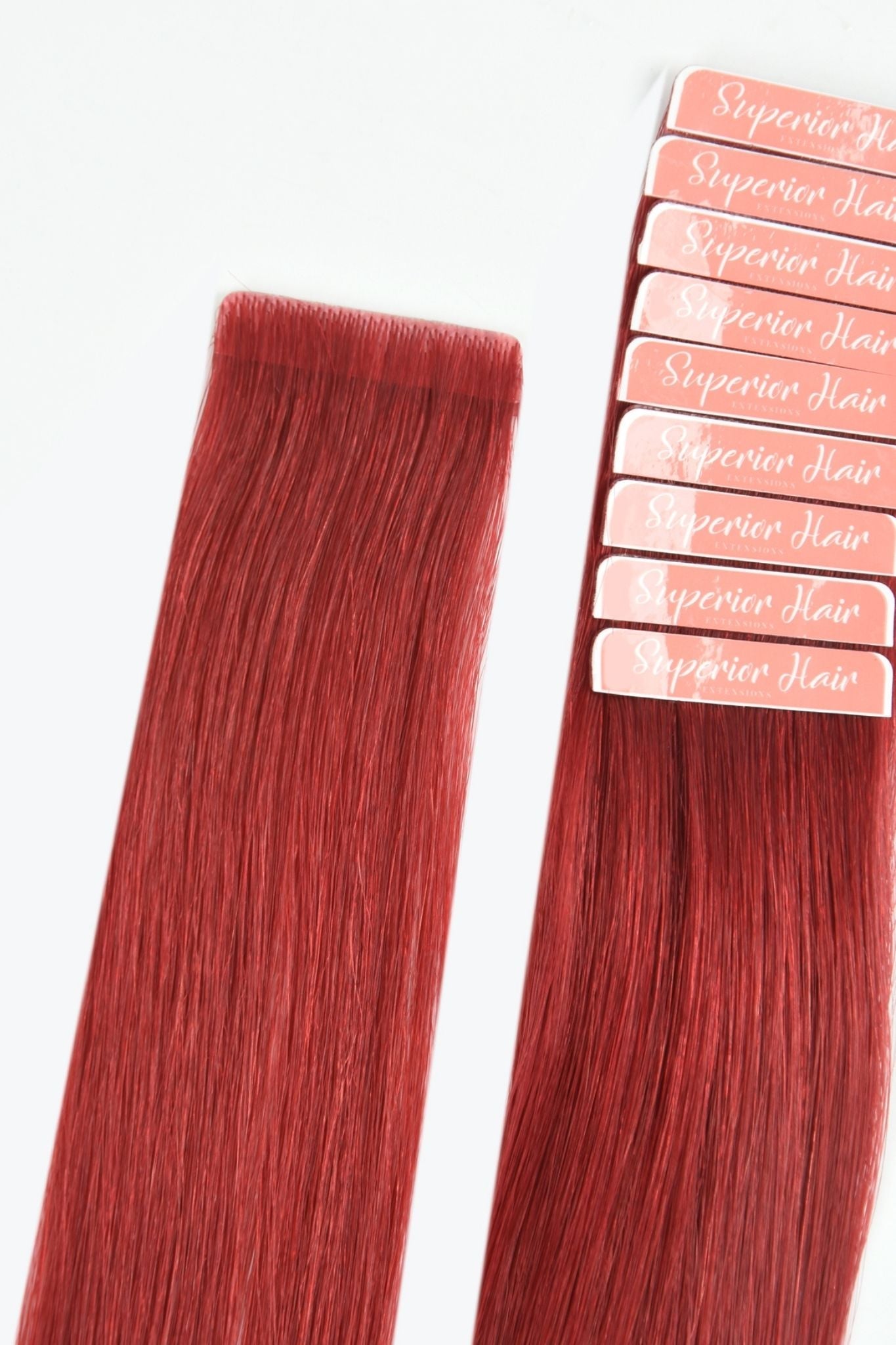 #6R Red Invisi Tape Hair Extensions