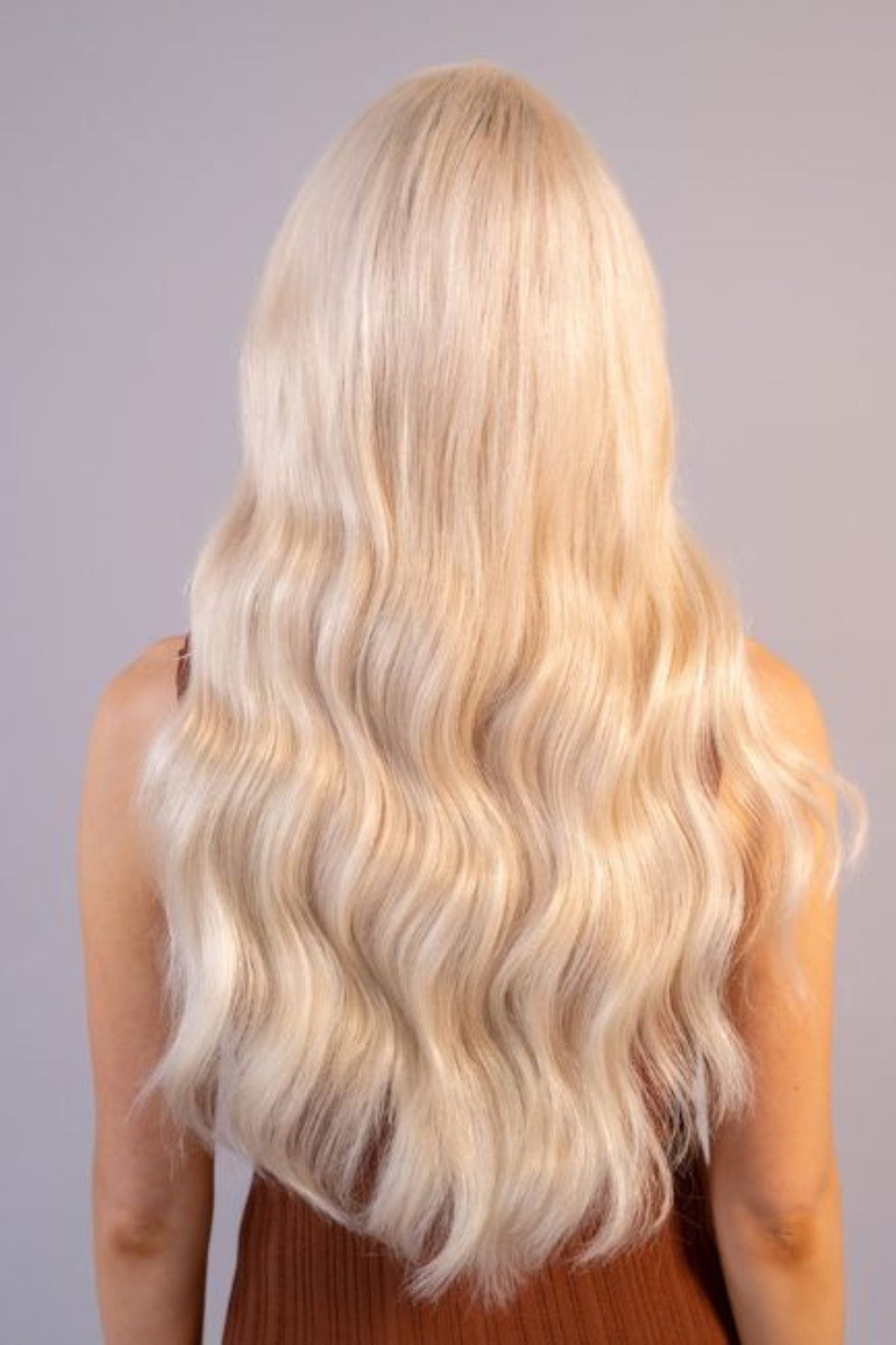 #60 Whitest Ash Blonde Flat Weft Extensions