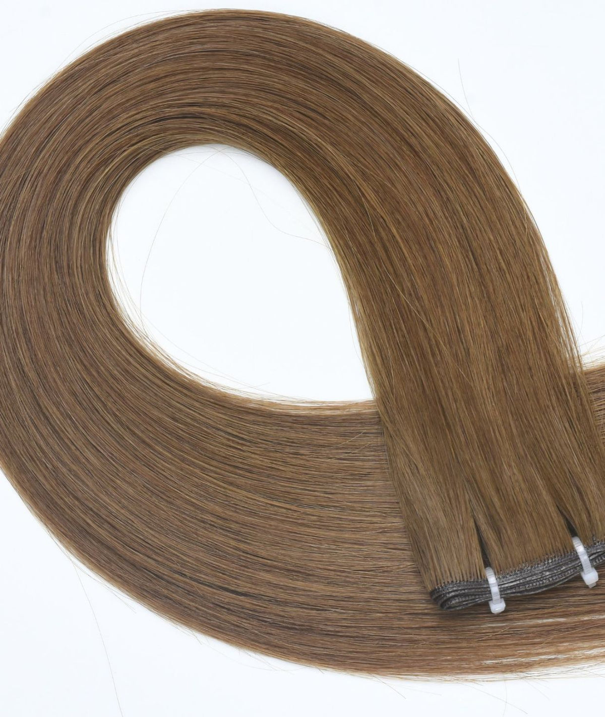 #8 Natural Light Brown Genius Weft Hair Extensions