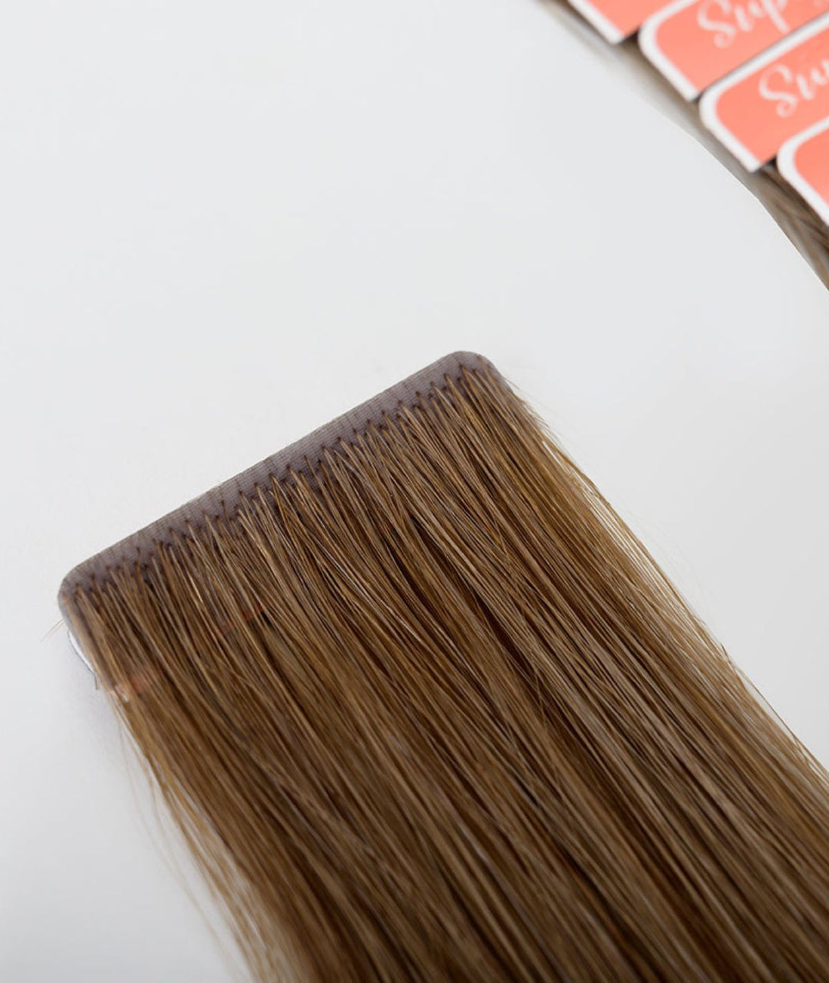 #8 Natural Light Brown Invisi Tape Hair Extensions
