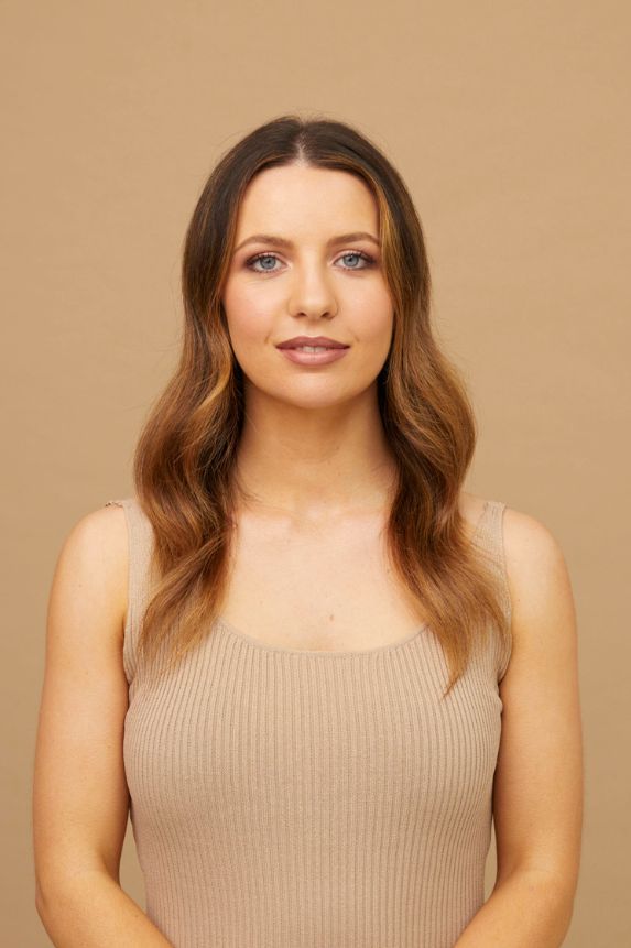 #Chestnut Brown Highlights Machine Weft Extensions