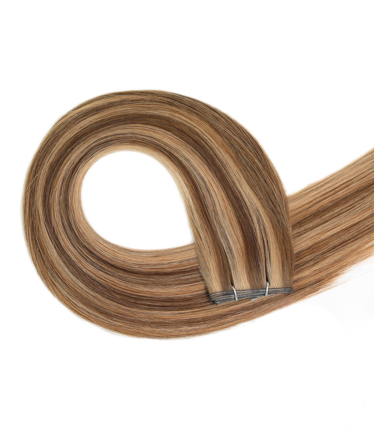 #Chestnut Brown Highlights Genius Weft Hair Extensions