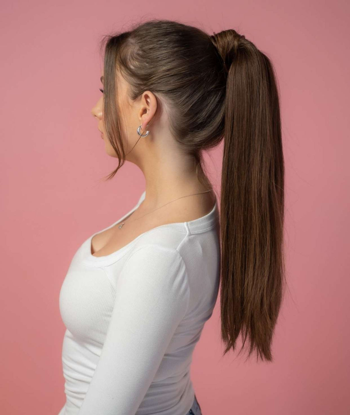 #Chocolate Brown Balayage Classic Halo Hair Extensions