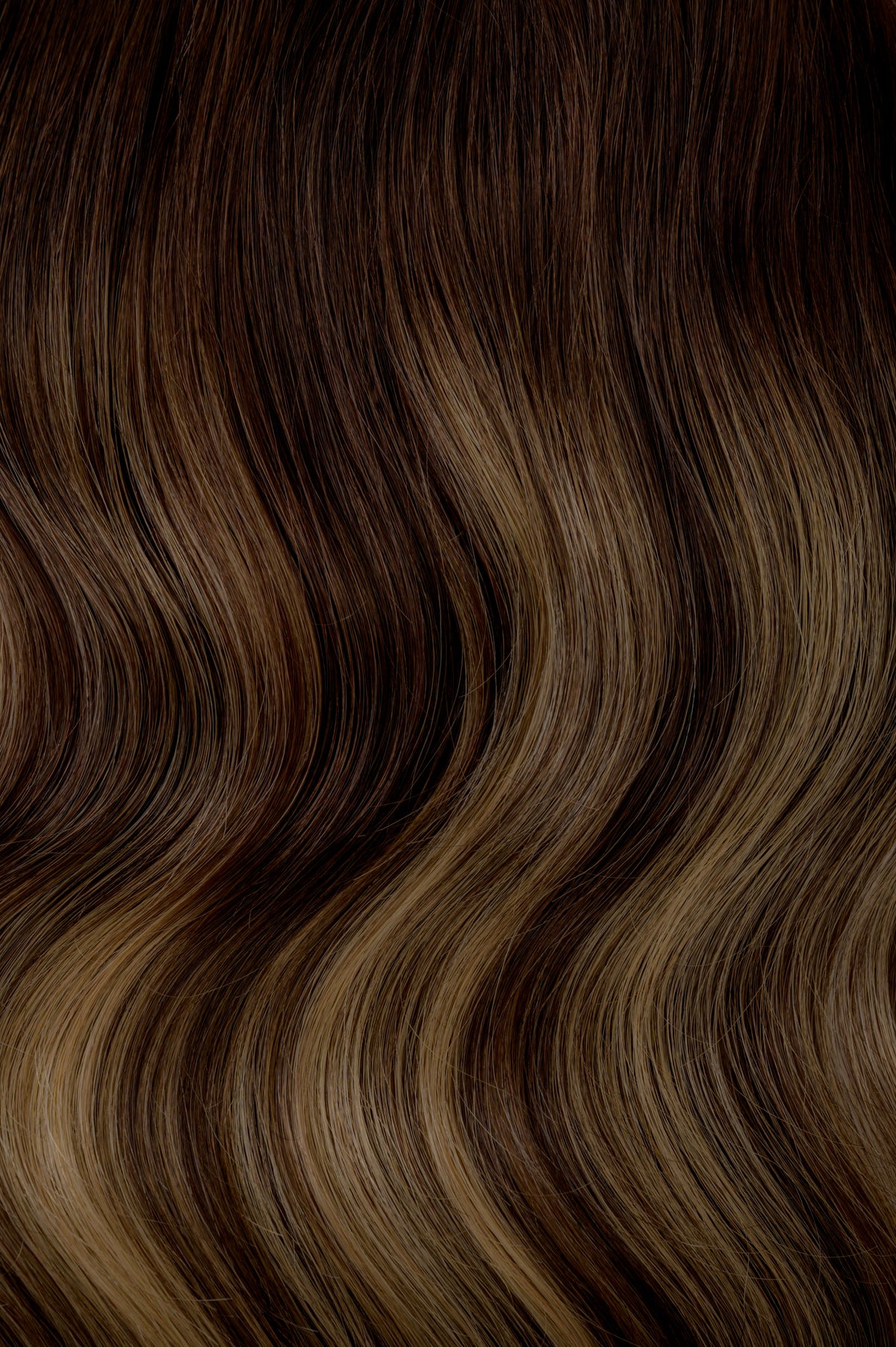 #Dark Ash Brown Balayage Machine Weft Extensions