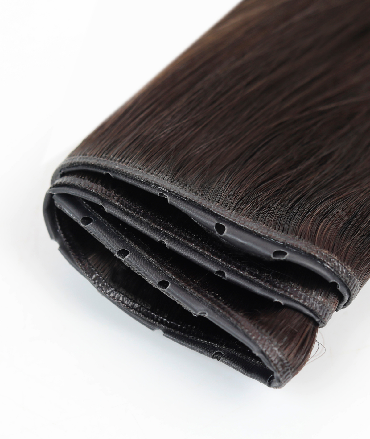 #Dark Brown Balayage Genius Butterfly Weft Hair Extensions