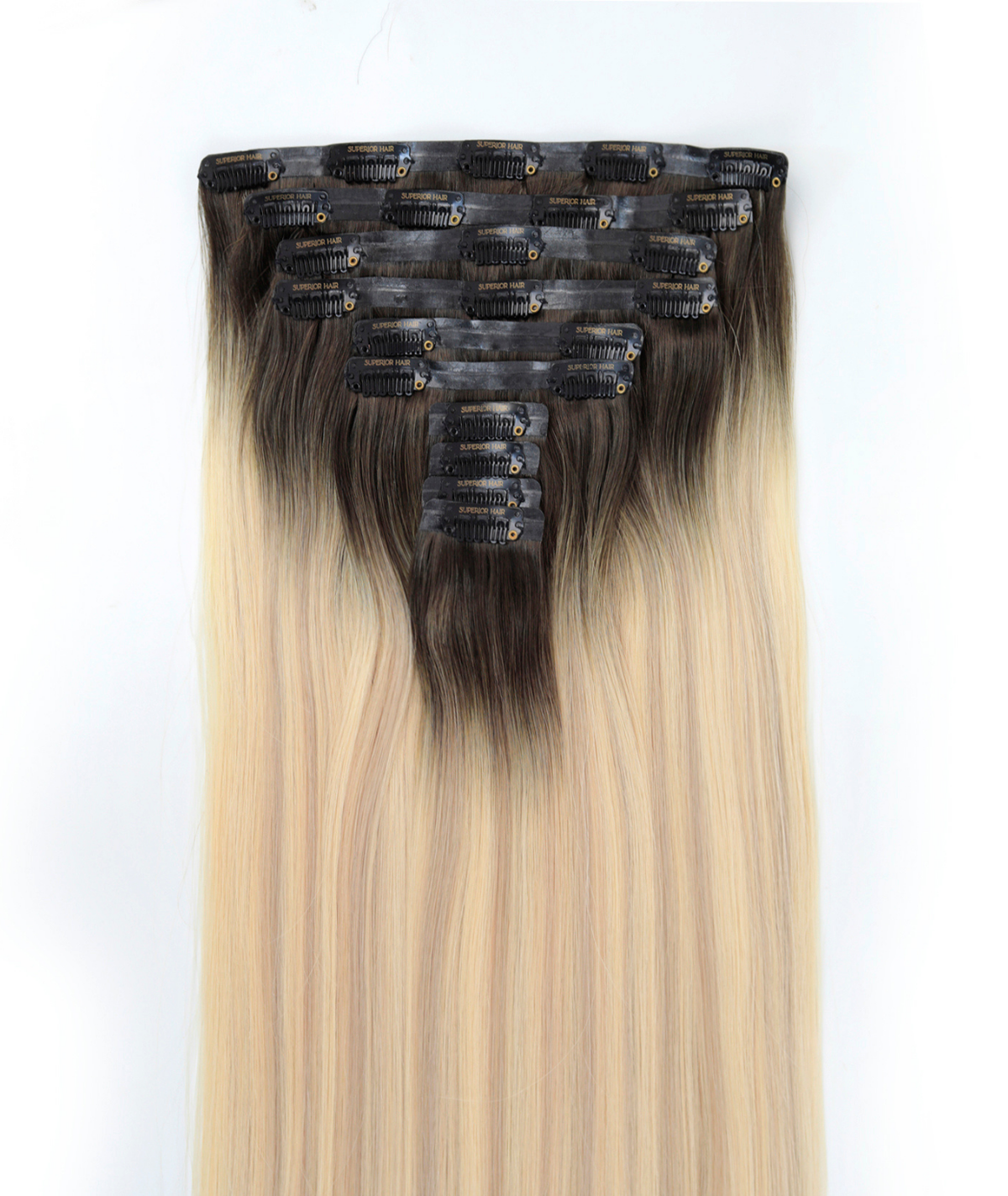 #Iced Coffee Balayage Seamless Clip In Hair Extensions