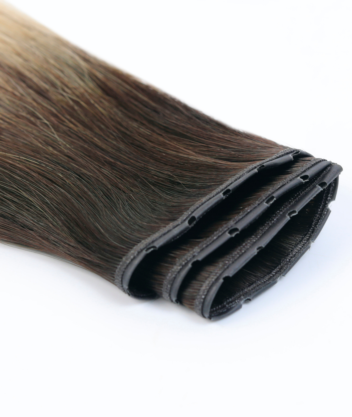 #Iced Coffee Balayage Genius Butterfly Weft Hair Extensions