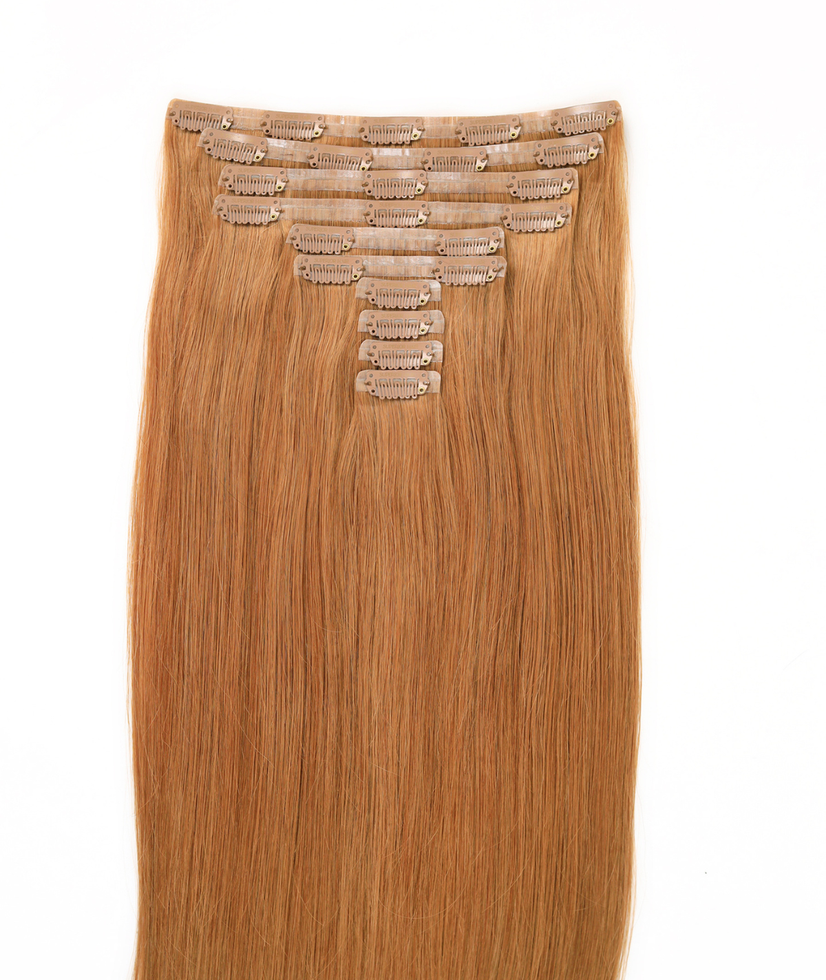 #Natural Red Seamless Clip In Hair Extensions